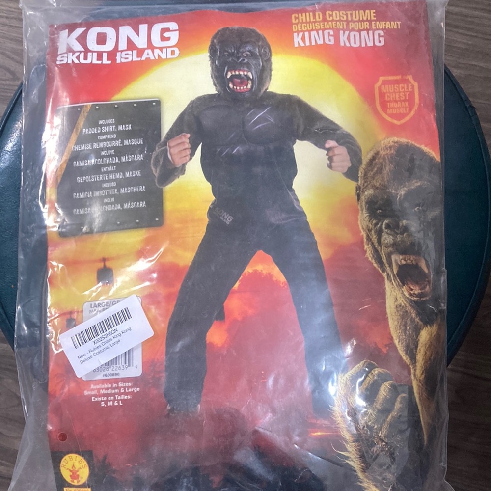 King Kong Deluxe Boy's Halloween costume, Fancy-Dress for Child 8 - 10 or 12 -14 - Picture 1 of 6